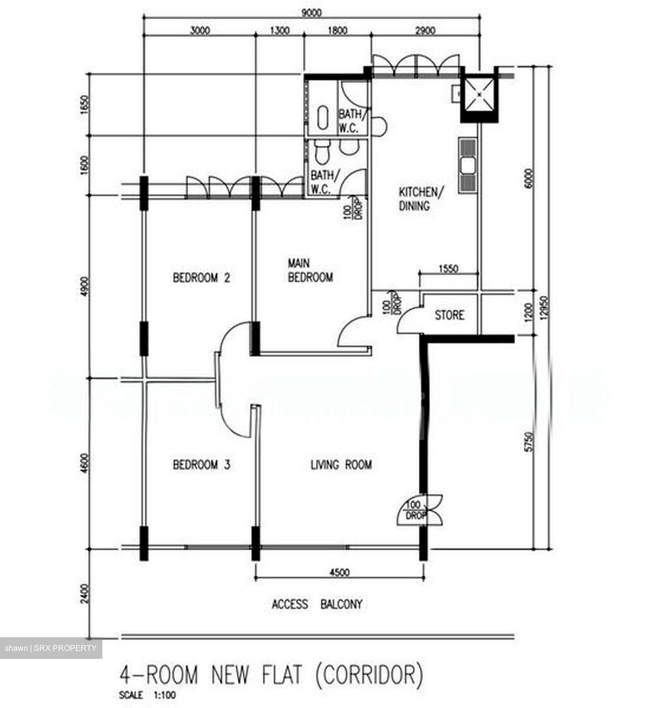 Blk 228 Boundary Ville (Serangoon), HDB 4 Rooms #541553221